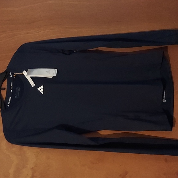 Adidas Men's Techfit Performance Long-Sleeve Training T-Shirt - Legend Ink - Picture 4 of 6